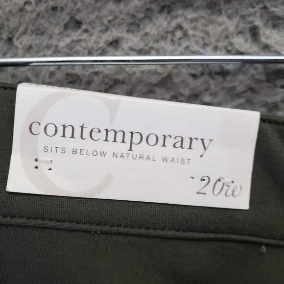 Cato Pants Womens 20W Green Contemporary Stretchy Blend *NWT* - Picture 3 of 13